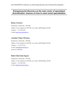 Entrepreneurial Discovery as the Main Vector of Specialized