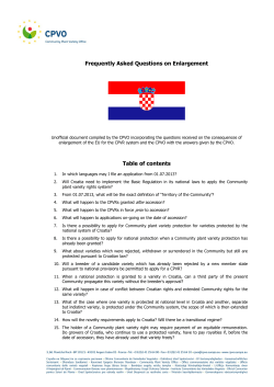 Frequently Asked Questions on Enlargement Table of contents