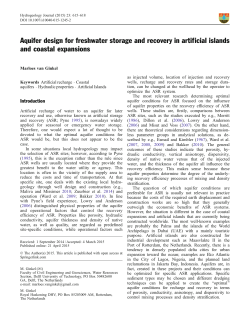 Aquifer design for freshwater storage and recovery in artificial