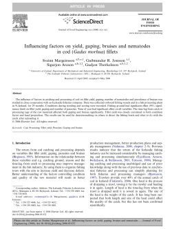 Influencing factors on yield, gaping, bruises and nematodes in cod