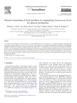 Natural sweetening of food products by engineering