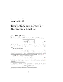 Elementary properties of the gamma function