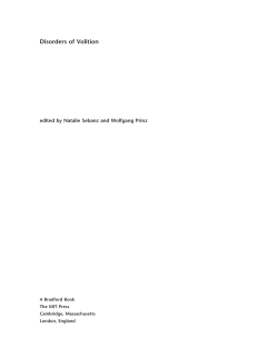 Disorders of Volition