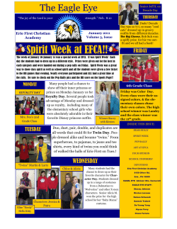 January Issue - Erie First Christian Academy