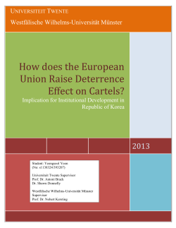 How does the European Union Raise Deterrence Effect on Cartels