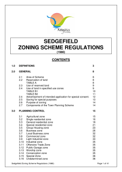 Sedgefield Zoning Scheme Regulations (1980)