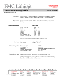 lithium sulfate monohydrate