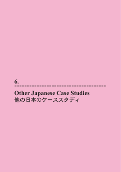 Chapter 6: Other Japanese Case Studies