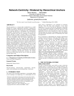 Network-Centricity: Hindered by Hierarchical Anchors