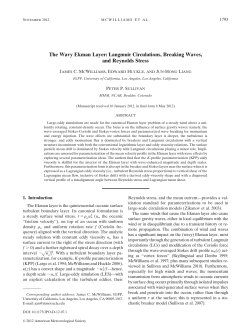 The Wavy Ekman Layer: Langmuir Circulations, Breaking Waves
