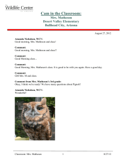Cam in the Classroom - The Wildlife Center of Virginia