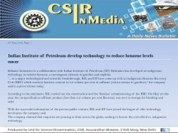 Indian Institute of Petroleum develop technology to reduce benzene