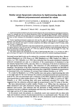 53 1 Similar serum lipoprotein reductions by lipid