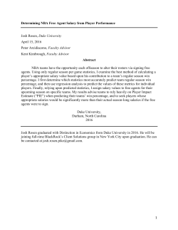 Determining NBA Free Agent Salary from Player