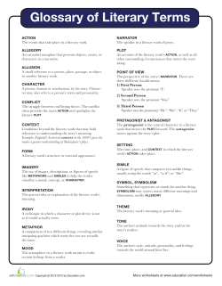 Literary Terms