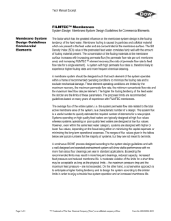 Membrane System Design Guidelines