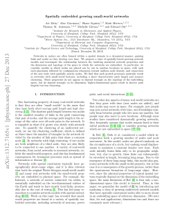 Spatially embedded growing small