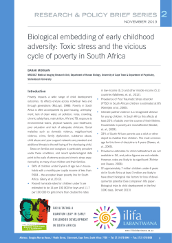 Biological embedding of early childhood adversity: Toxic stress and