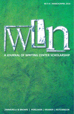 40.7-8 - WLN: A Journal of Writing Center Scholarship