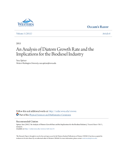 An Analysis of Diatom Growth Rate and the