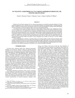 40. Velocity Anisotropy in Calcareous