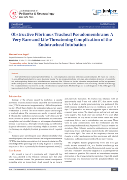 Obstructive Fibrinous Tracheal Pseudomembrane
