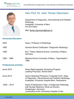Herr Prof. Dr. med. Florian Dammann - Radiologie