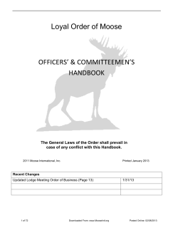 Table of Contents - Moose International