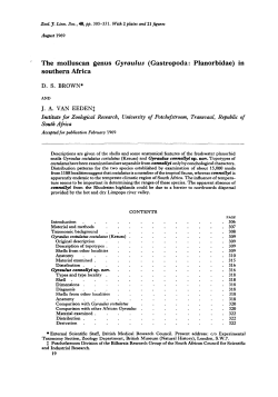 The molluscan genus Gyraulus (Gastropoda: Planorbidae) in