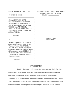 lawsuits - Common Cause North Carolina