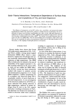 Gold-Titania interactions: Temperature Dependence of