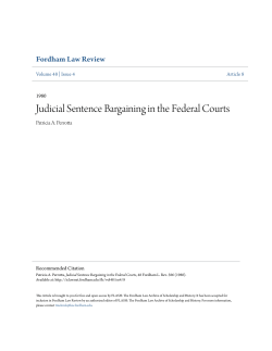 Judicial Sentence Bargaining in the Federal Courts