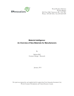 Material Intelligence: An Overview of New