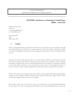 Introduction to Criminology