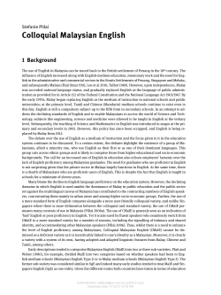 Colloquial Malaysian English - UM Repository