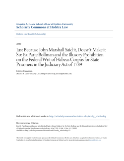 Just Because John Marshall Said it, Doesn`t Make it So