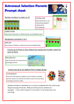 Astronaut Selection Parents Prompt sheet
