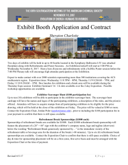 Exhibit Booth Application and Contract