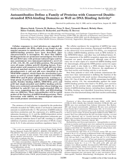 Autoantibodies Define a Family of Proteins with Conserved Double