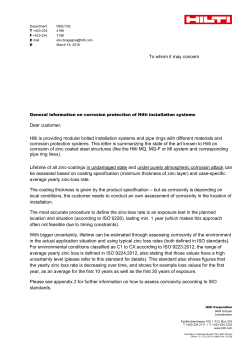 To whom it may concern Dear customer, Hilti is providing modular