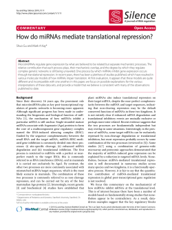 How do miRNAs mediate translational repression?