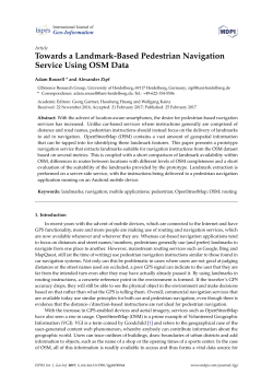 Towards a Landmark-Based Pedestrian Navigation Service Using