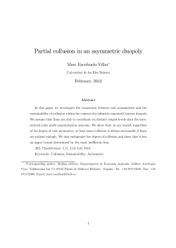 Partial collusion in an asymmetric duopoly