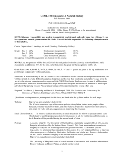 here - University of Maryland &middot; Department of Geology