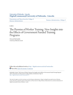 The Promise of Worker Training: New Insights into the Effects of