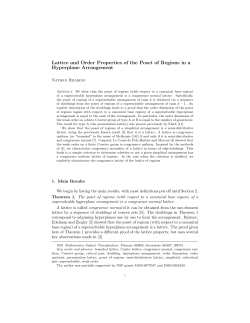 Lattice and Order Properties of the Poset of Regions in a