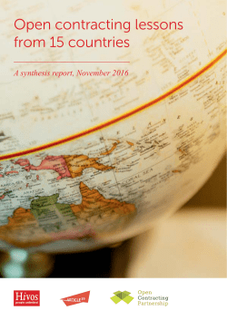 Synthesis Report - Open Contracting Partnership