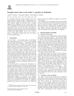 Drought return times in the Sahel: A question of attribution
