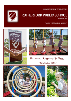 2017 School Information Booklet