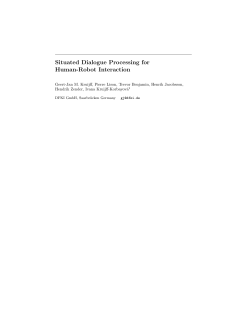 Situated Dialogue Processing for Human